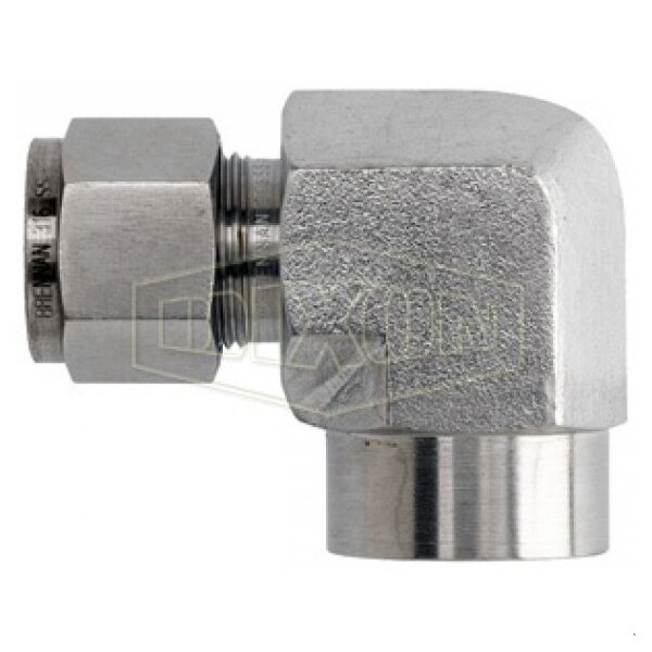 The Right Connection Instrumentation Elbow, 1/2 in x 1/2-14, Tube x FNPT, 316 SS, Domestic